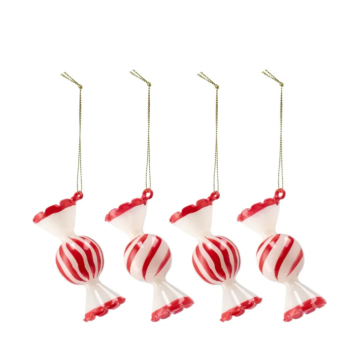 Jolly Weihnachtskugel 4er-Pack - Rot - Scandi Living