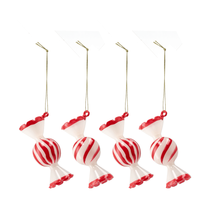 Jolly Weihnachtskugel 4er-Pack - Rot - Scandi Living
