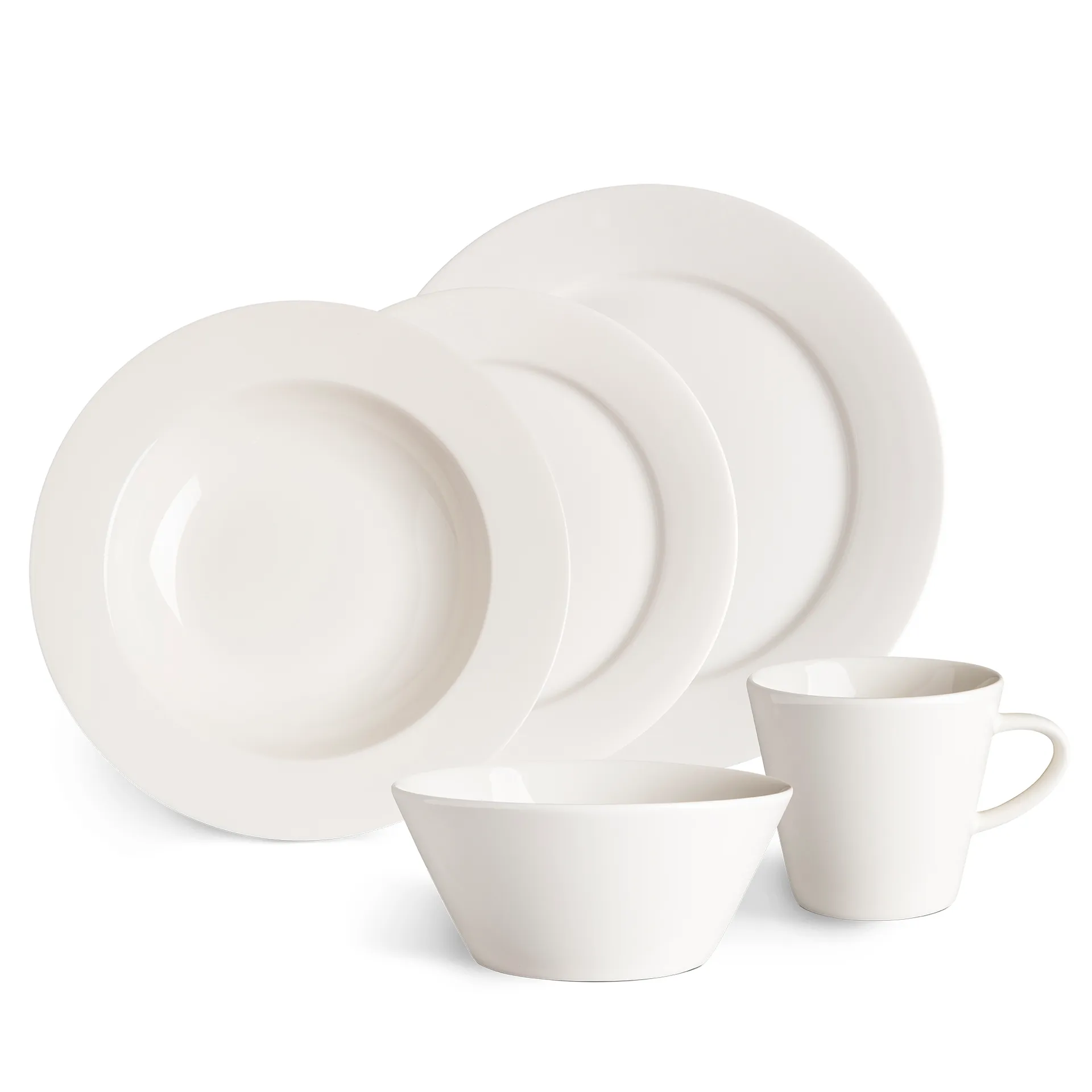 Kalk Schale 60cl 4er Pack, Weiß Scandi Living