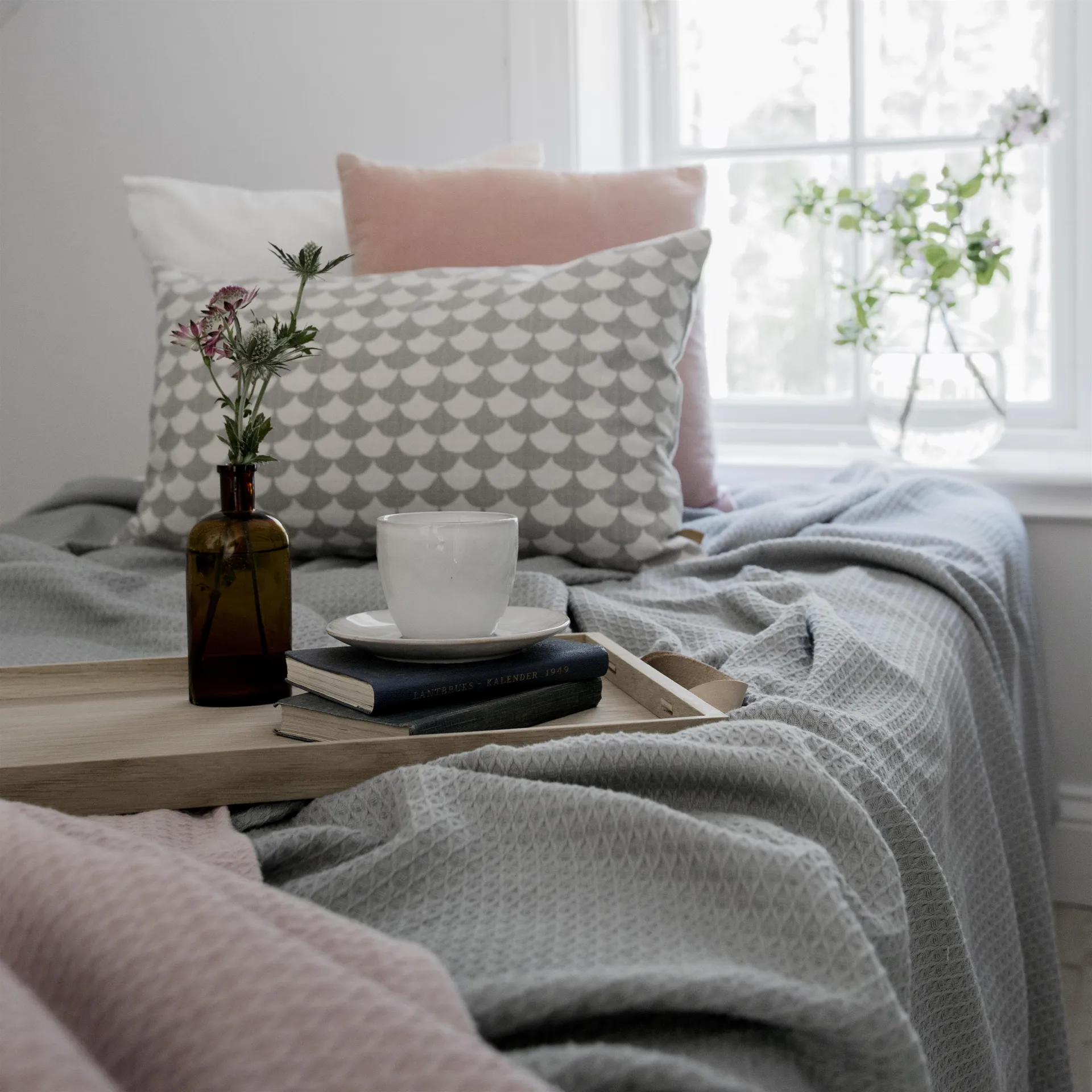 Kimono Bettüberwurf 139 x 260cm, Concrete (grau) Scandi Living