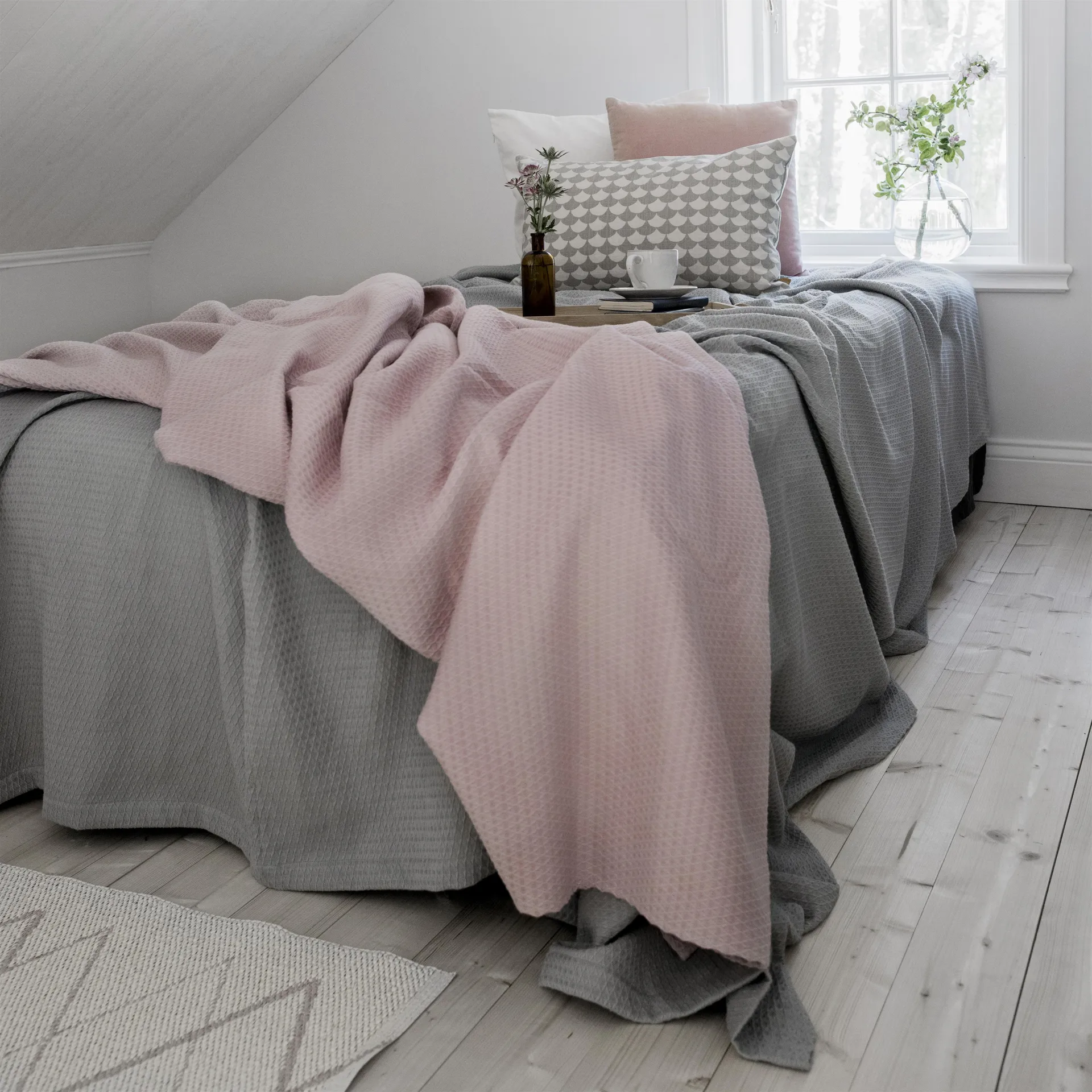 Kimono Bettüberwurf 139 x 260cm, Dusty rose (rosa) Scandi Living