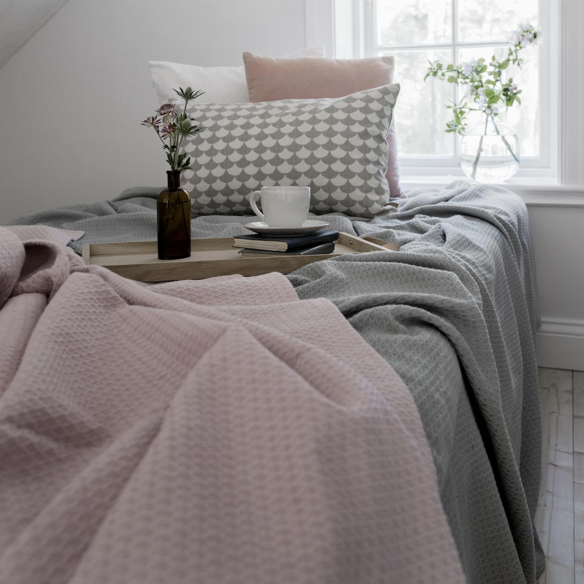 Kimono Bettüberwurf 139 x 260cm, Dusty rose (rosa) Scandi Living