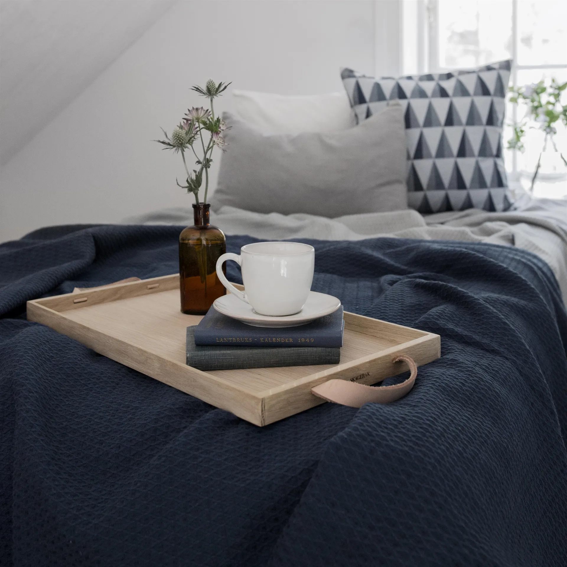 Kimono Bettüberwurf 139 x 260cm, Storm blue (blau) Scandi Living