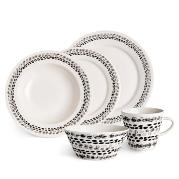 Klappersten Teller 28cm 4er Pack - Schwarz-weiß - Scandi Living