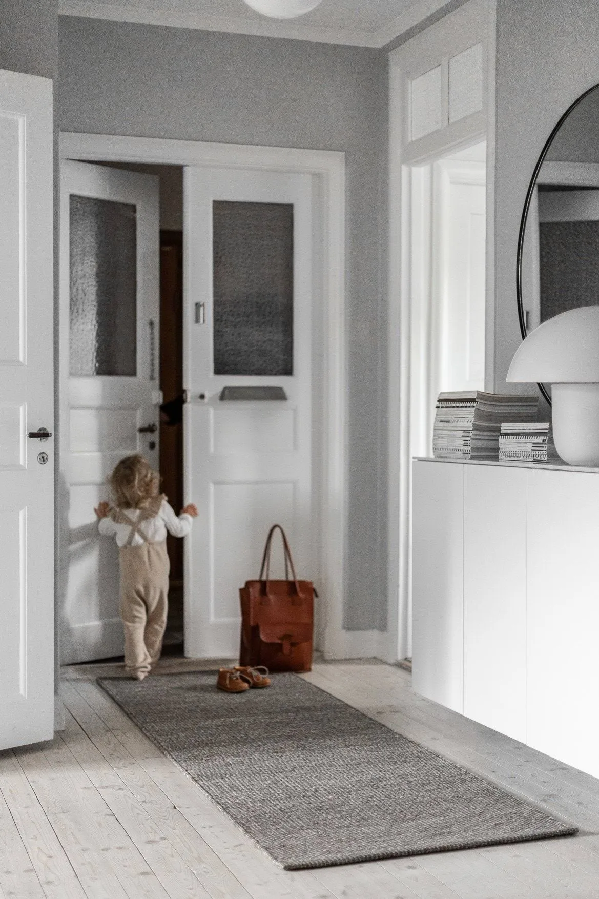 Lea Wollteppich schwarz, 80 x 240cm Scandi Living
