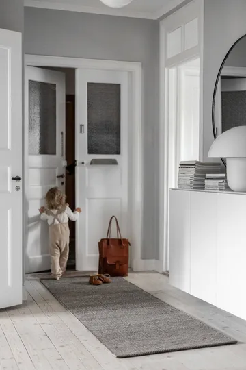 Lea Wollteppich schwarz - 80 x 240cm - Scandi Living