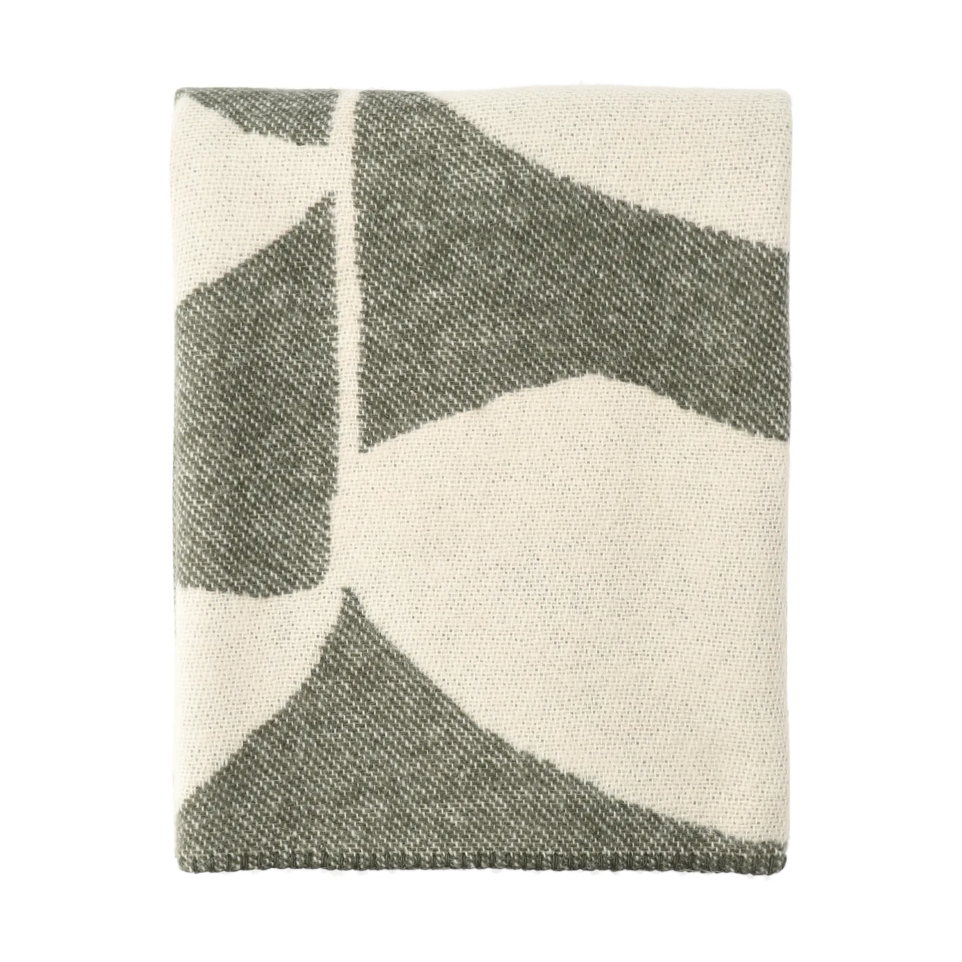 Leaf Wolldecke 130x180 cm, Khaki grün Scandi Living