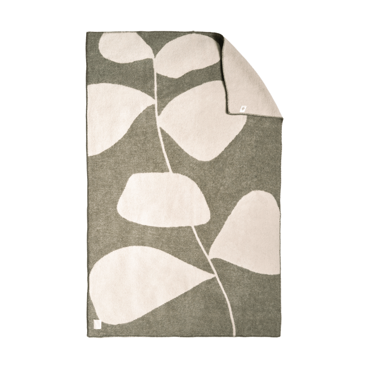 Leaf Wolldecke 130x180 cm, Khaki grün Scandi Living