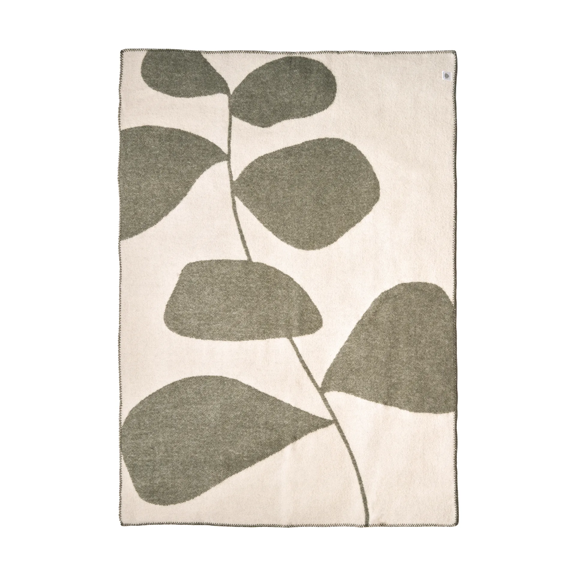 Leaf Wolldecke 130x180 cm, Khaki grün Scandi Living