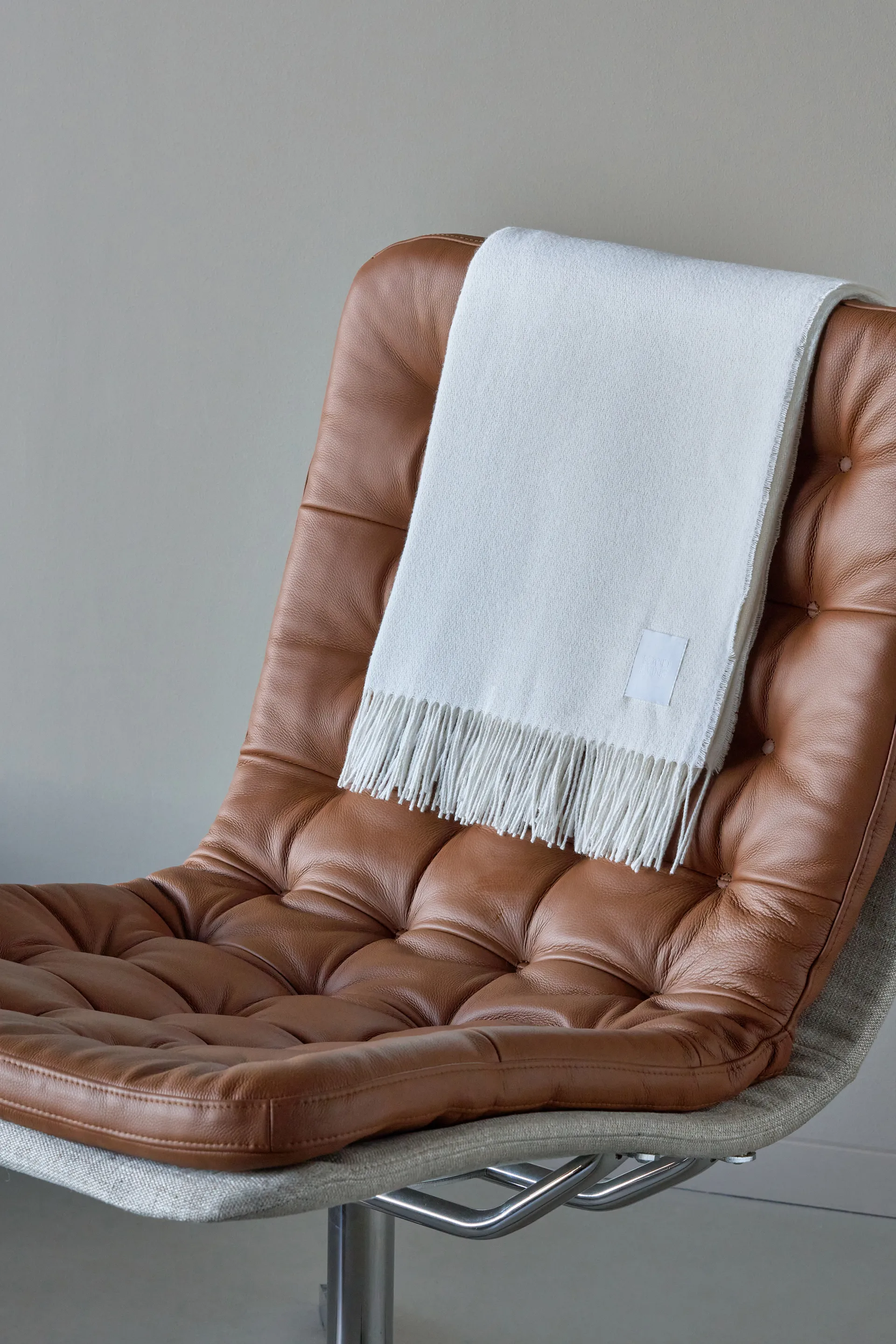 Loom Baumwolldecke 125x170 cm, Birch Scandi Living