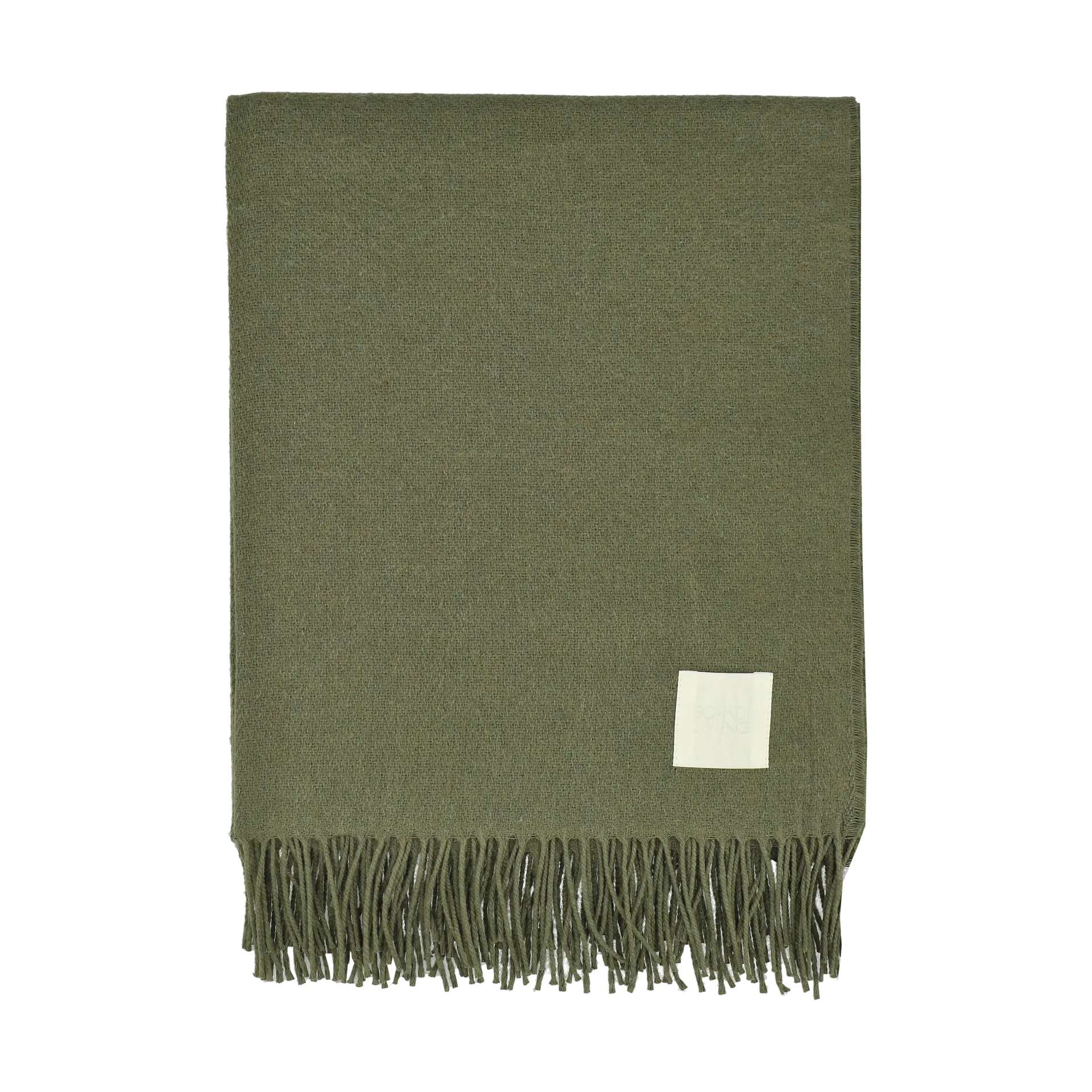 Loom Baumwolldecke 125x170 cm, Khaki Scandi Living