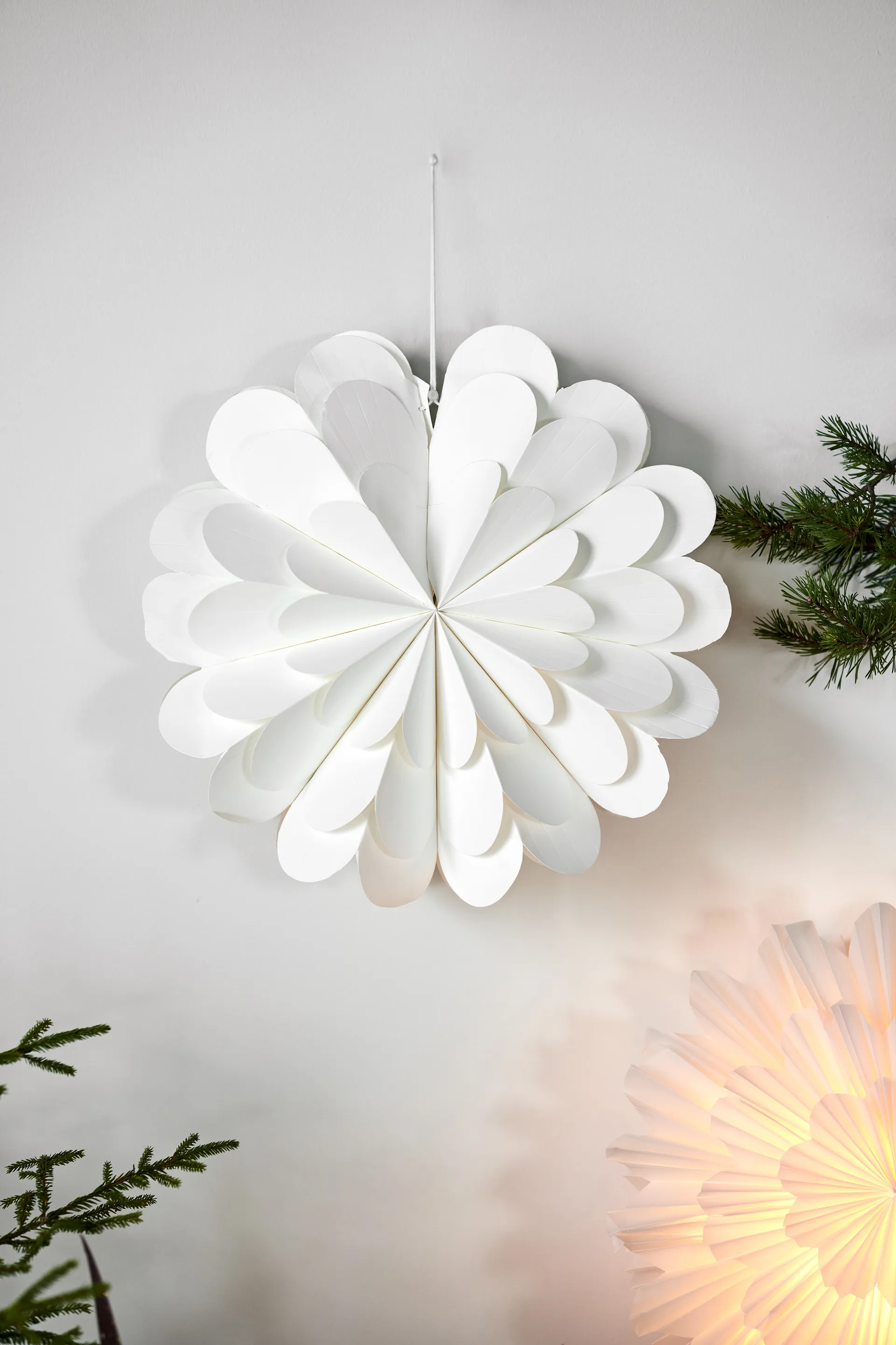 Lucia Weihnachtsstern 45cm, Weiß Scandi Living
