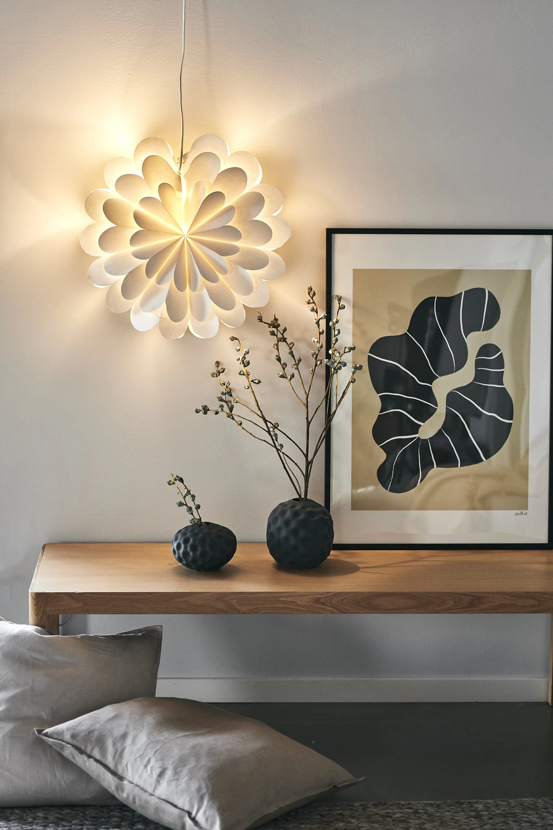 Lucia Weihnachtsstern 45cm, Weiß Scandi Living