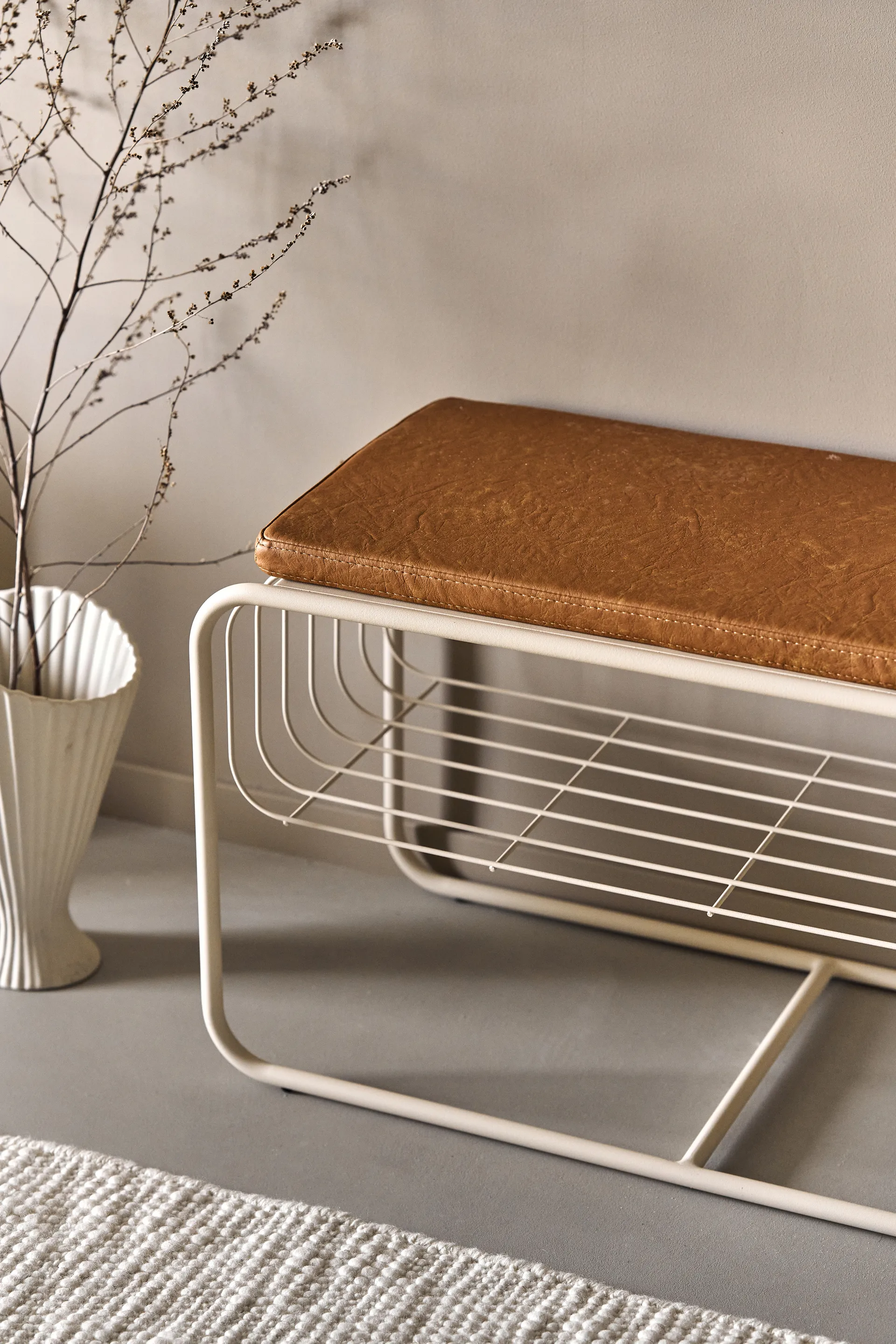 Nod Bank/Schuhablage 80x36c42 cm, Beige Scandi Living