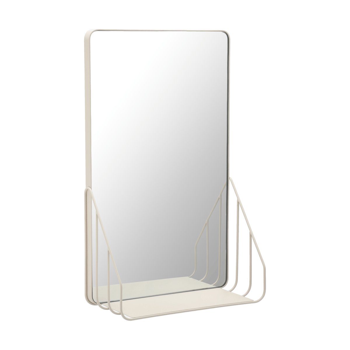 Scandi Living Nod Spiegel mit Regal 30x50 cm Beige