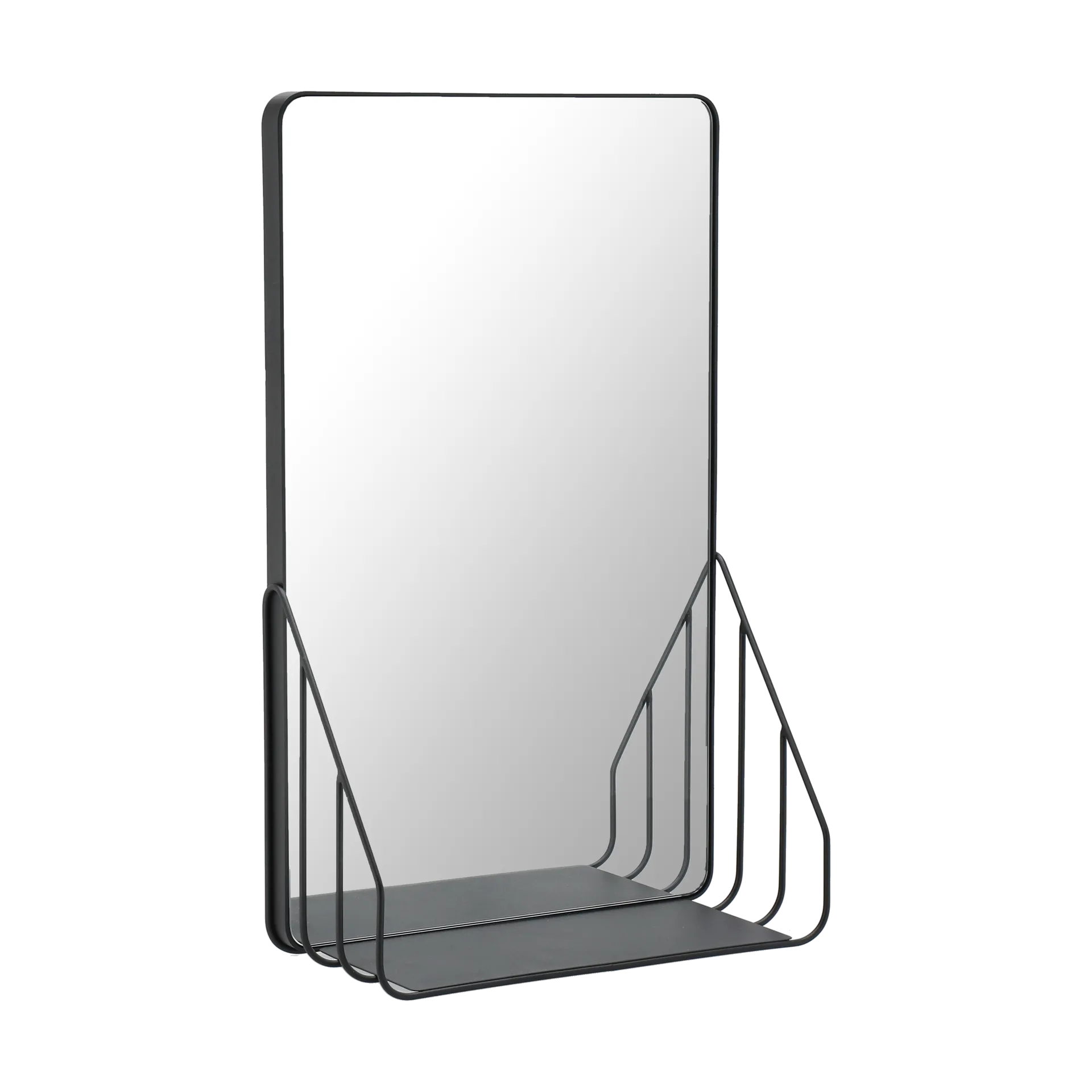 Nod Spiegel mit Regal 30x50 cm, Black Scandi Living
