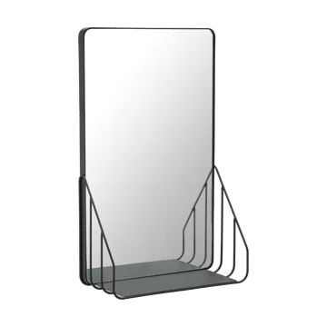 Nod Spiegel mit Regal 30x50 cm - Black - Scandi Living