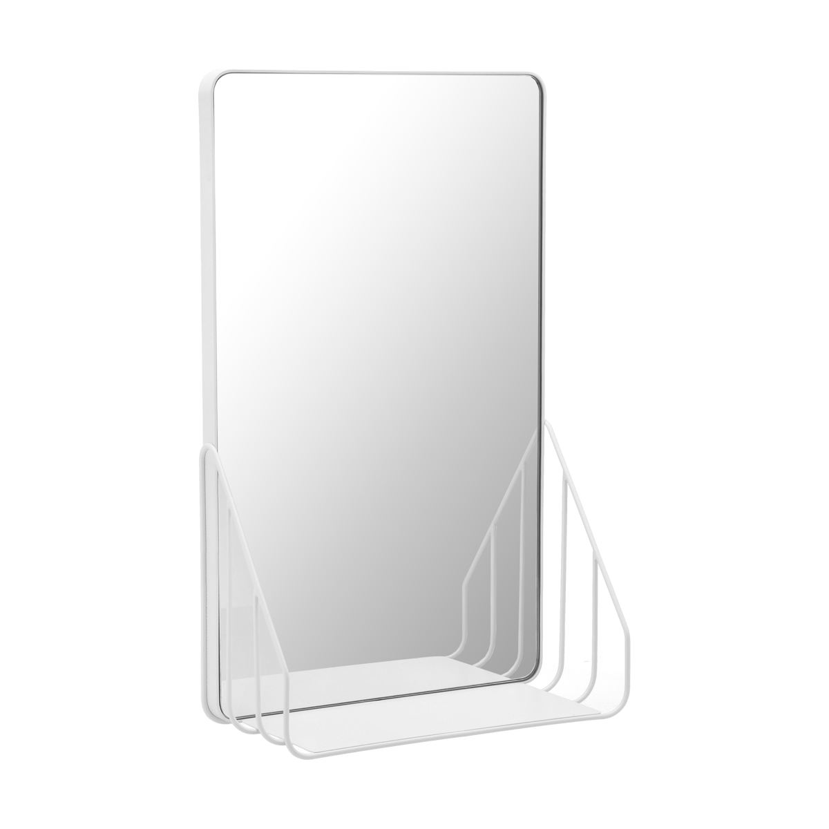 Scandi Living Nod Spiegel mit Regal 30x50 cm White