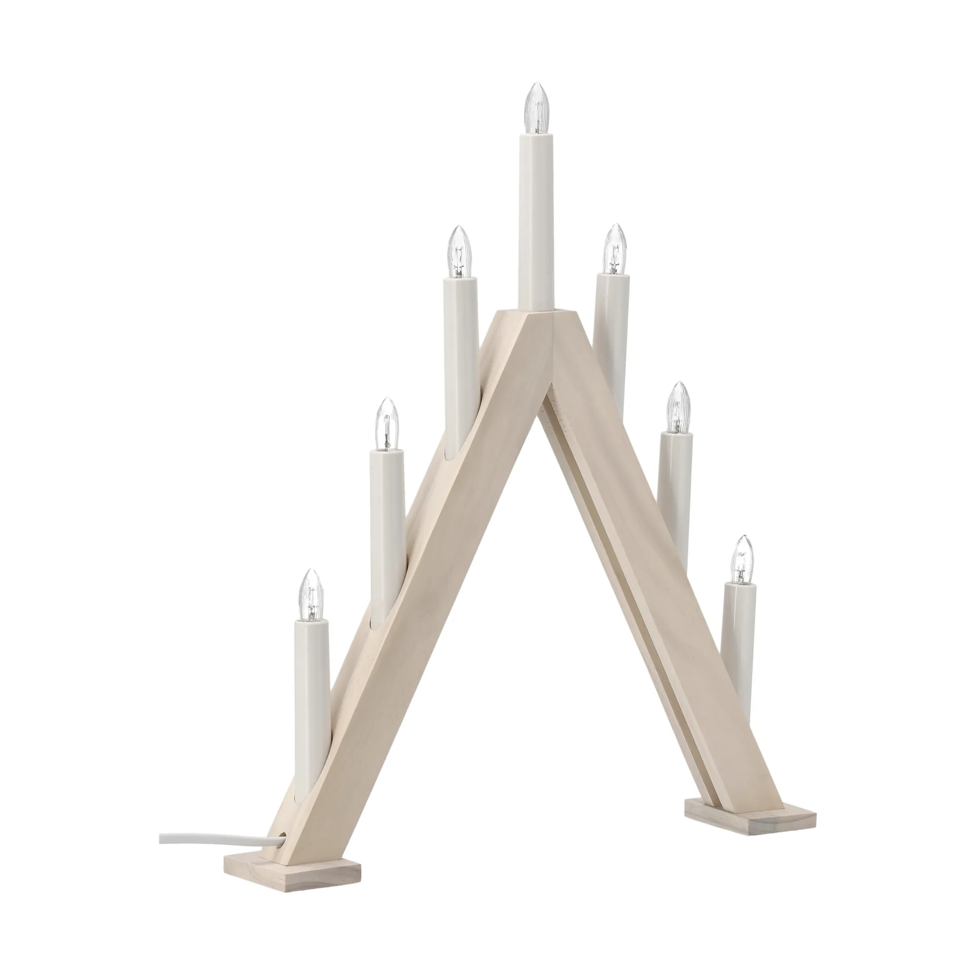 Nord Adventsleuchter 40 cm, Weiß lasiert Scandi Living
