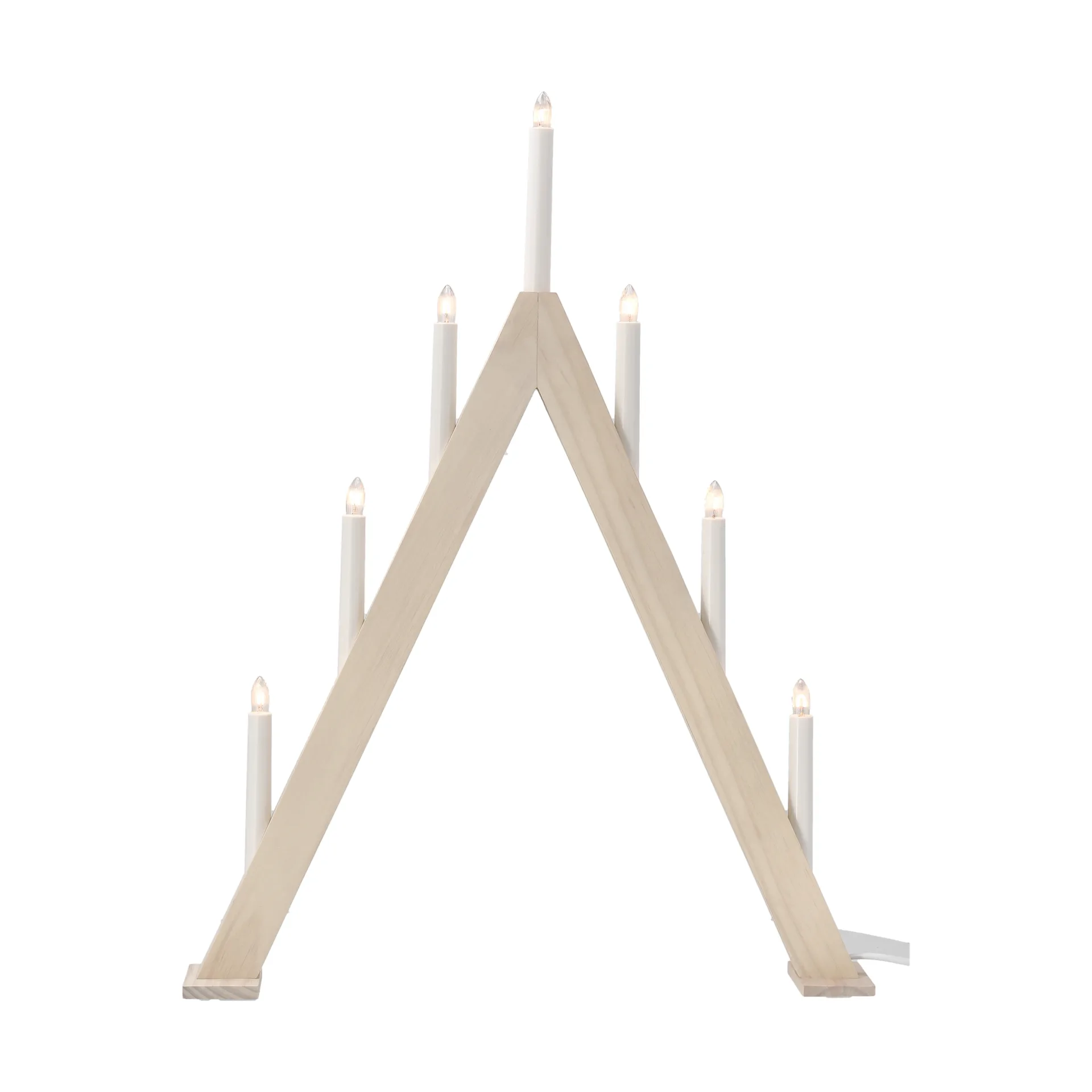 Nord Adventsleuchter 60 cm, Weiß lasiert Scandi Living
