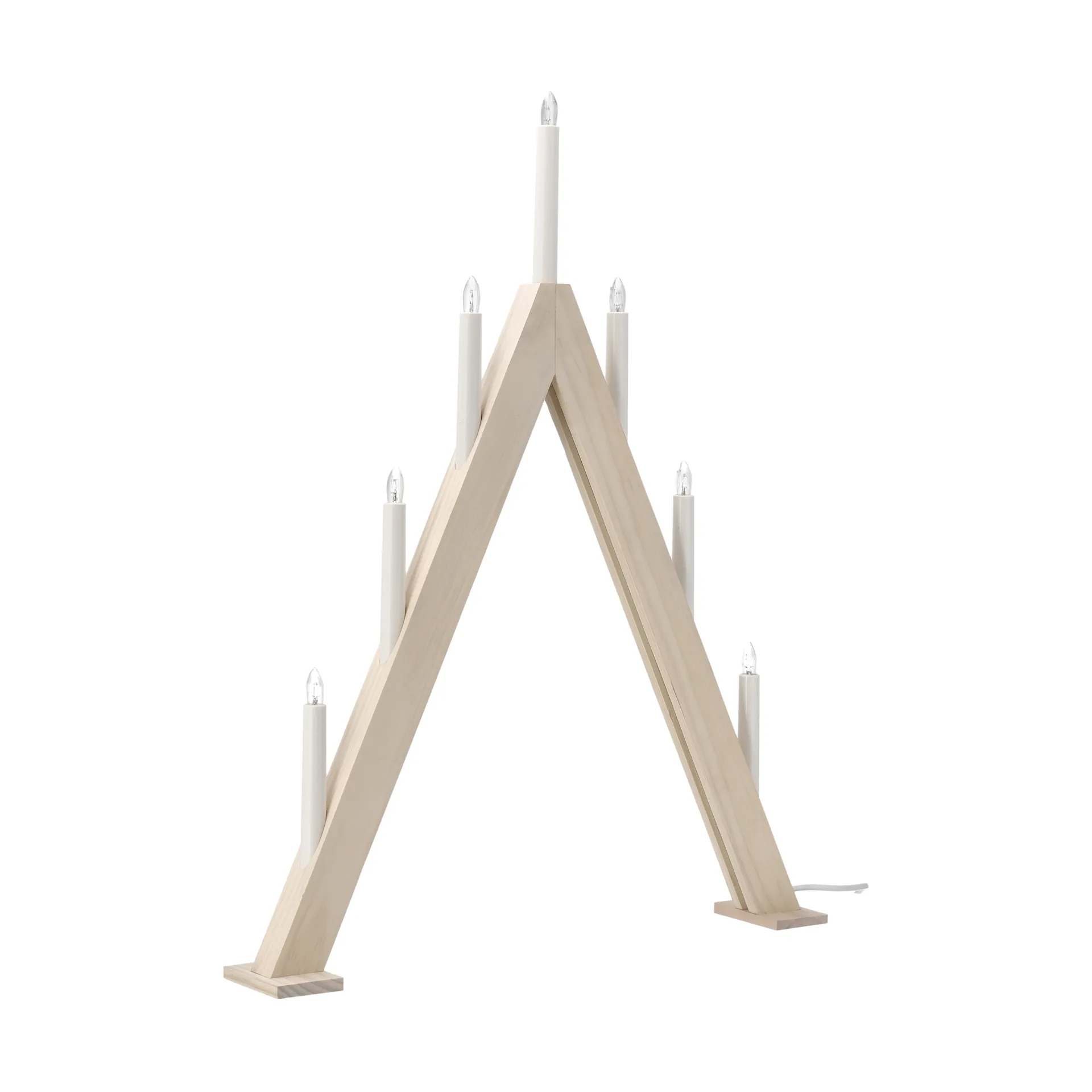 Nord Adventsleuchter 60 cm, Weiß lasiert Scandi Living