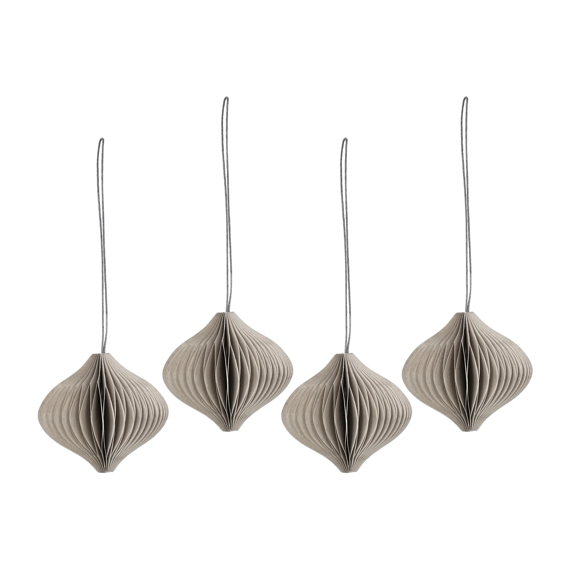 Onion Weihnachtsbaumkugeln 4er-Pack, Beige Scandi Living