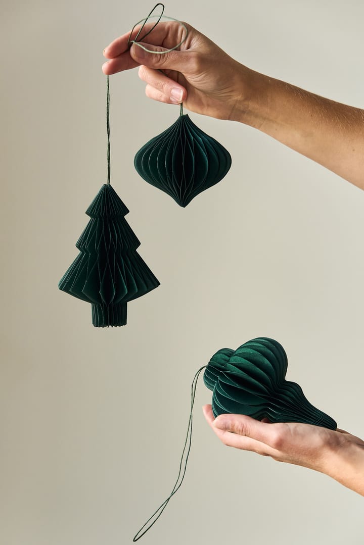 Onion Weihnachtsbaumkugeln 4er-Pack - Forest Green - Scandi Living