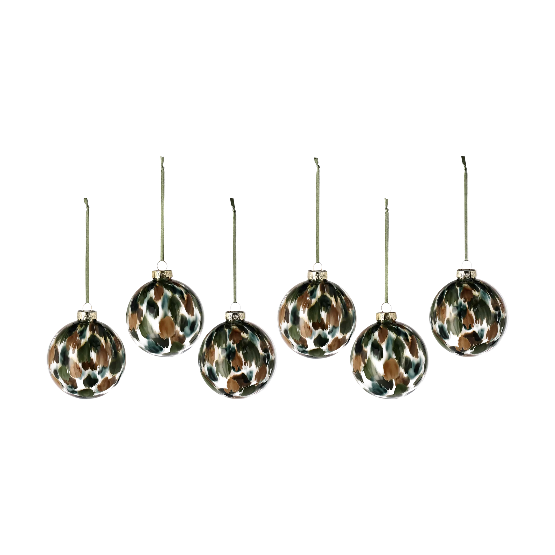 Overcast Weihnachtskugel Ø8cm 6er Pack, Grün Scandi Living