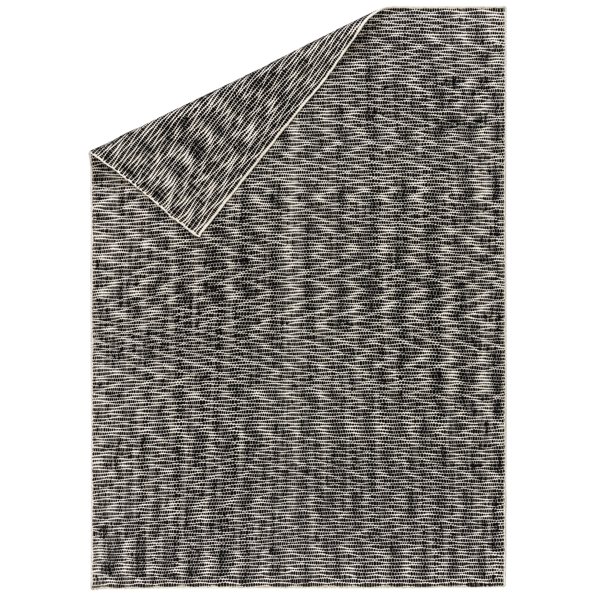Pebble Wollteppich schwarz, 170 x 240cm Scandi Living