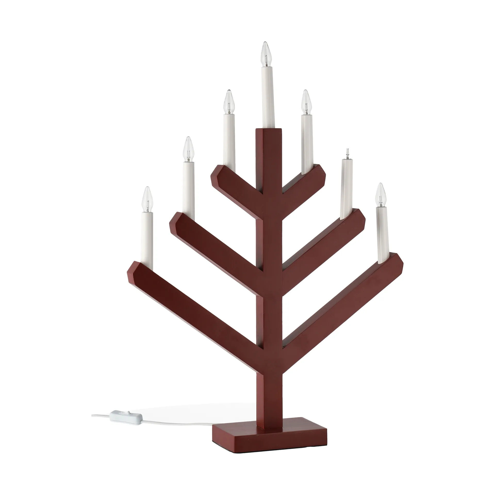 Pine Adventskerzenhalter 62cm, Rot Scandi Living