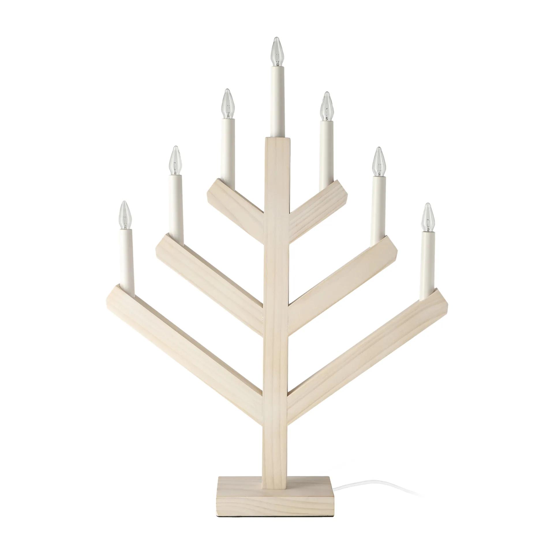 Pine Adventskerzenhalter 62cm, Weißlasiert Scandi Living