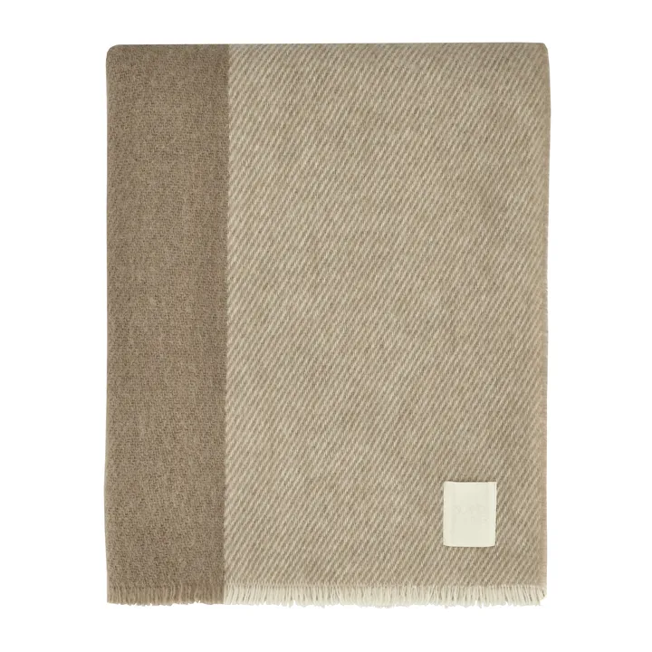 Row gestreiftes Wollplaid - Beige, 120 x 185cm - Scandi Living