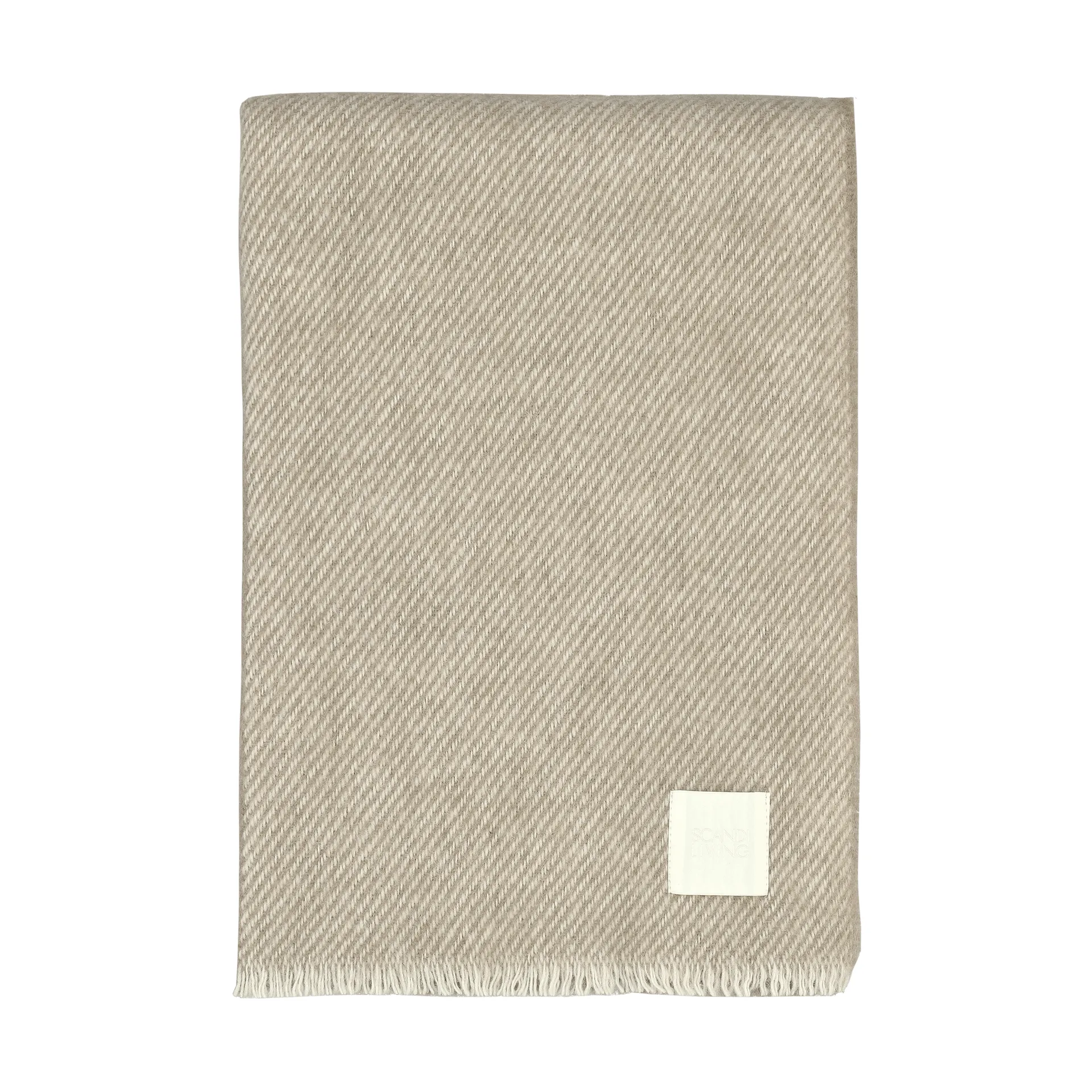 Row gestreiftes Wollplaid, Beige, 120 x 185cm Scandi Living