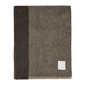Row gestreiftes Wollplaid - Braun, 120 x 185 cm - Scandi Living