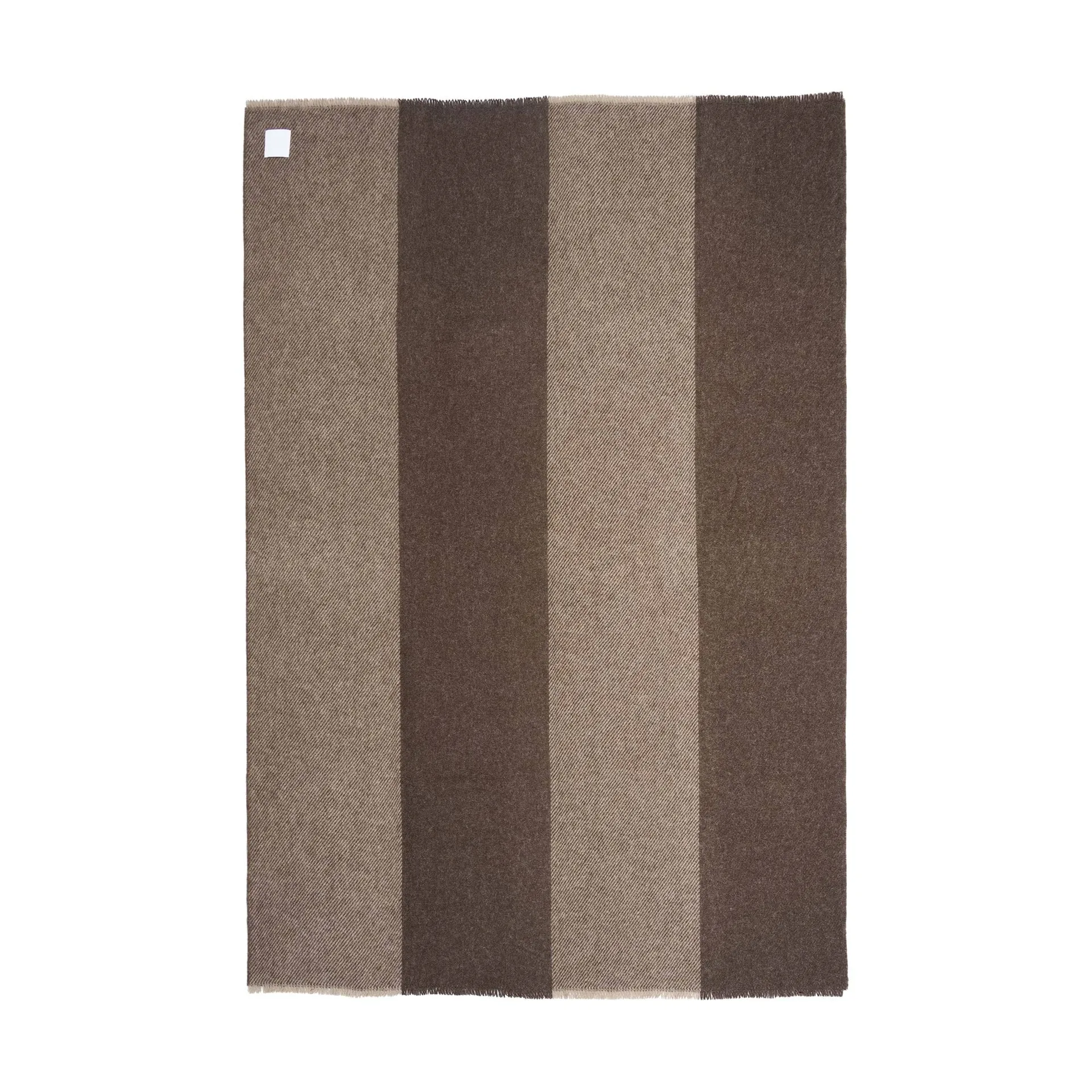 Row gestreiftes Wollplaid, Braun, 120 x 185 cm Scandi Living
