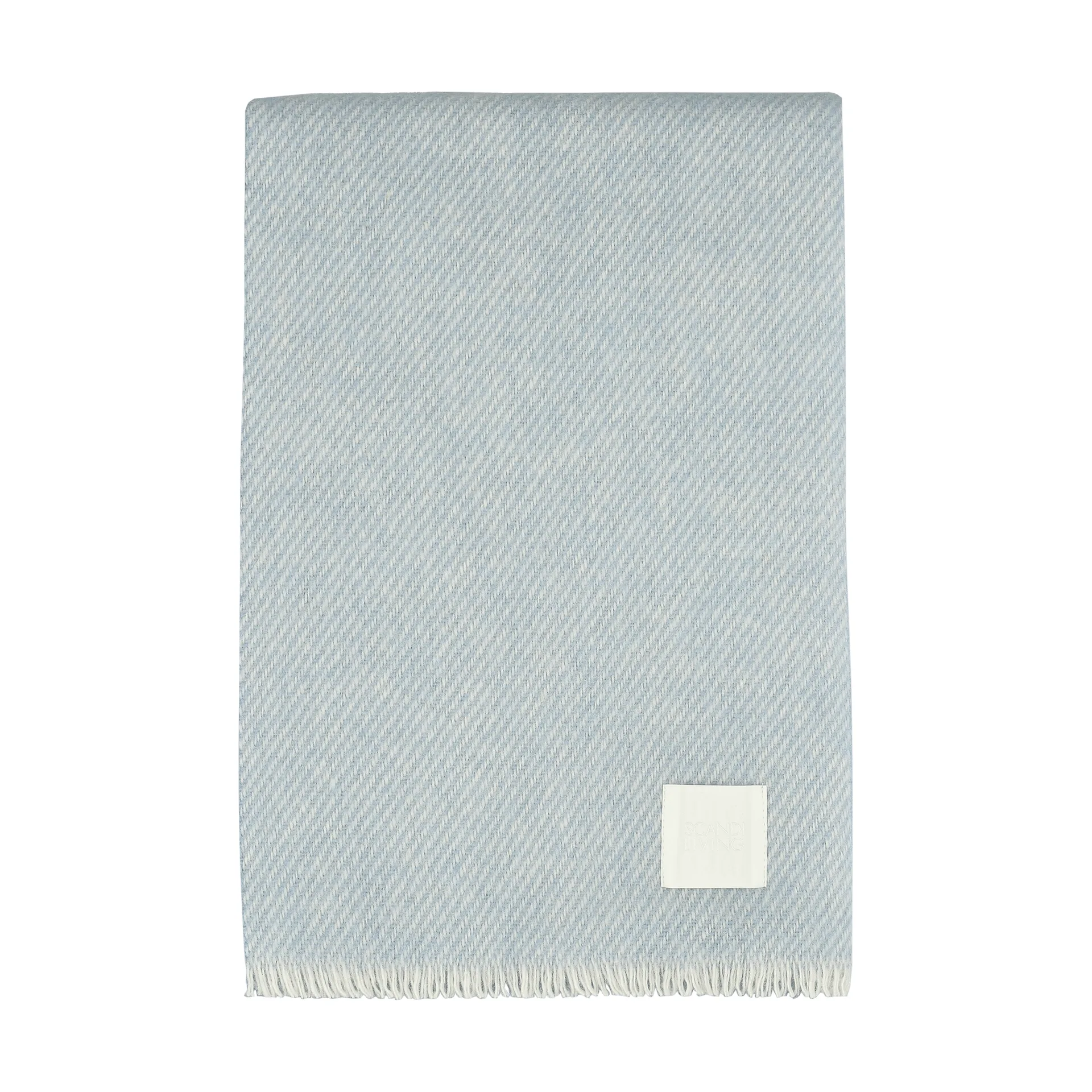 Row gestreiftes Wollplaid, Hellblau, 120 x 185cm Scandi Living