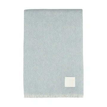 Row gestreiftes Wollplaid - Hellblau, 120 x 185cm - Scandi Living