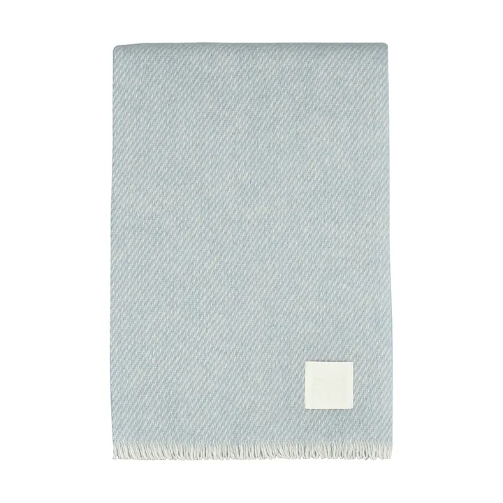 Row gestreiftes Wollplaid - Hellblau, 120 x 185cm - Scandi Living