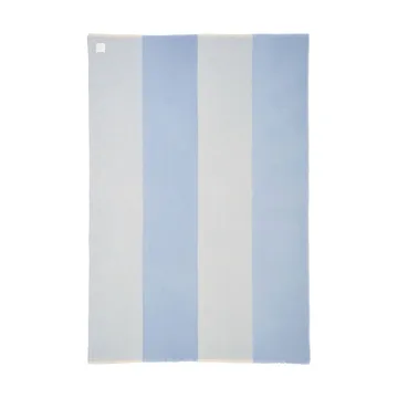 Row gestreiftes Wollplaid - Hellblau, 120 x 185cm - Scandi Living