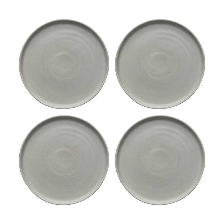 Sandsbro kleiner Teller hellgrau, Ø20 cm, 4er pack - Scandi Living