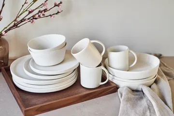 Sandsbro kleiner Teller offwhite, Ø20 cm, 6er pack - Scandi Living