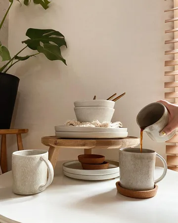 Sandsbro Pastateller hellgrau, Ø23 cm, 4er pack - Scandi Living