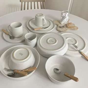 Sandsbro Pastateller offwhite, Ø23 cm, 8er pack - Scandi Living