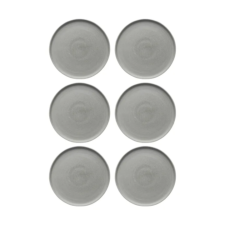 Sandsbro Speiseteller hellgrau, Ø26 cm, 6er pack - Scandi Living
