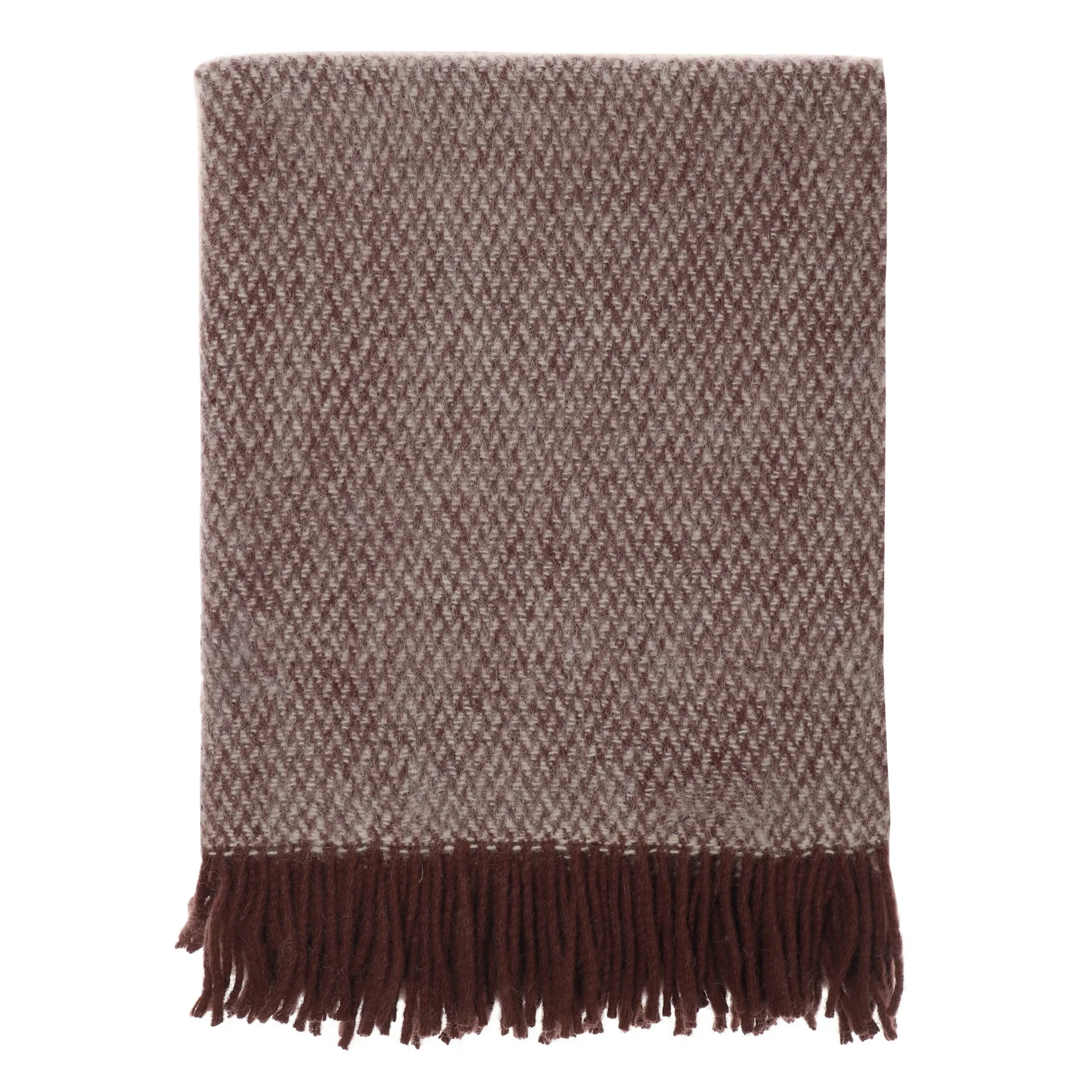Sandstone Wolldecke 130 x 180cm, Burgunderrot Scandi Living