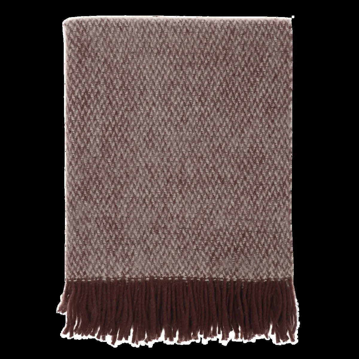 Scandi Living Sandstone Wolldecke 130 x 180cm Burgunderrot