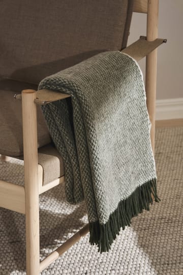 Sandstone Wolldecke 130 x 180cm - Khaki grün - Scandi Living