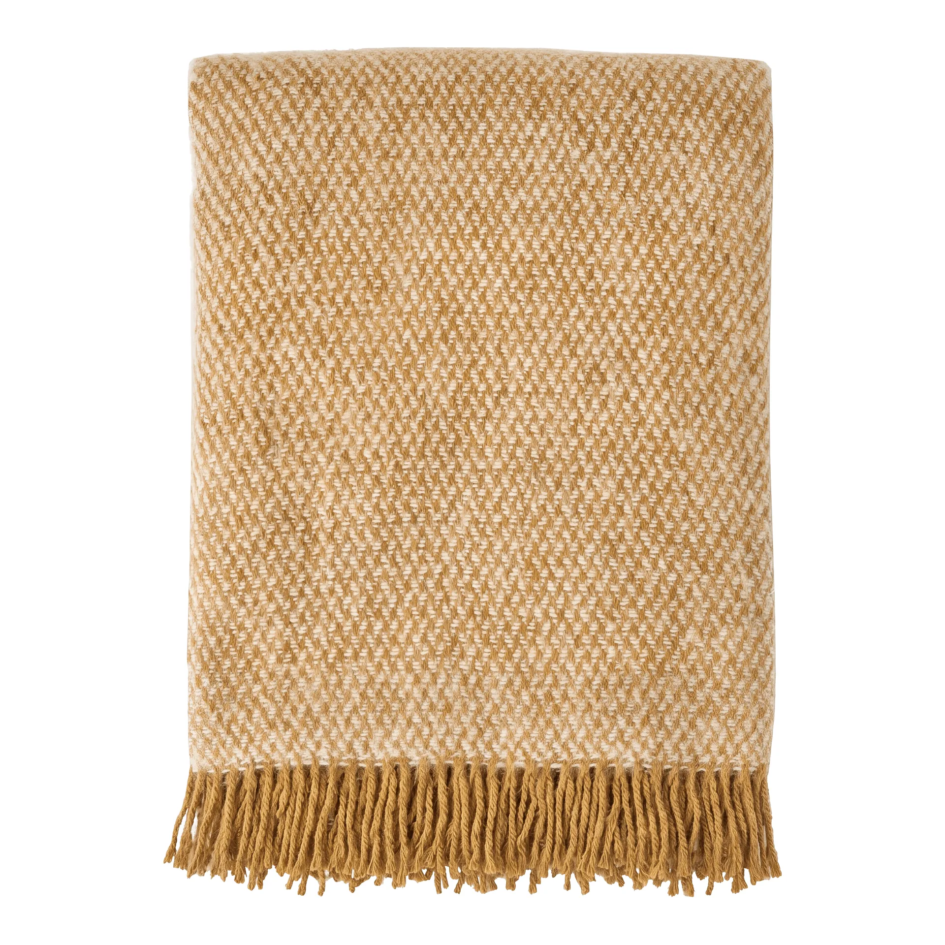 Sandstone Wolldecke 130 x 180cm, Mustard Scandi Living