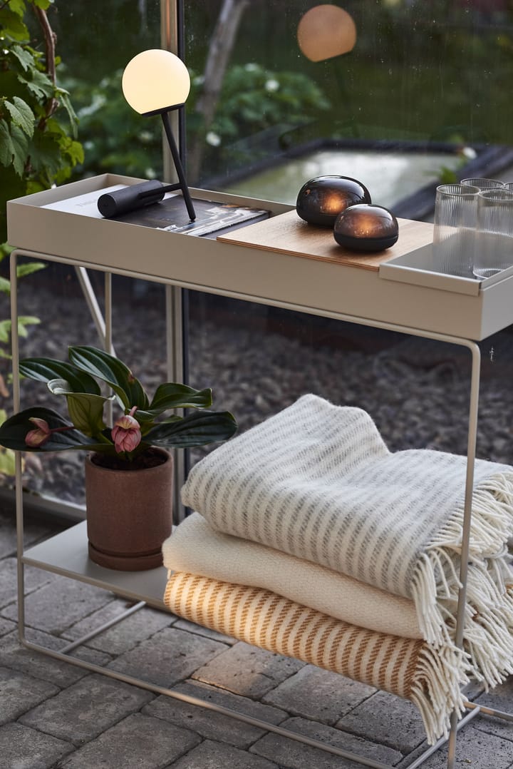 Sandstone Wolldecke 130 x 180cm - Weiß - Scandi Living