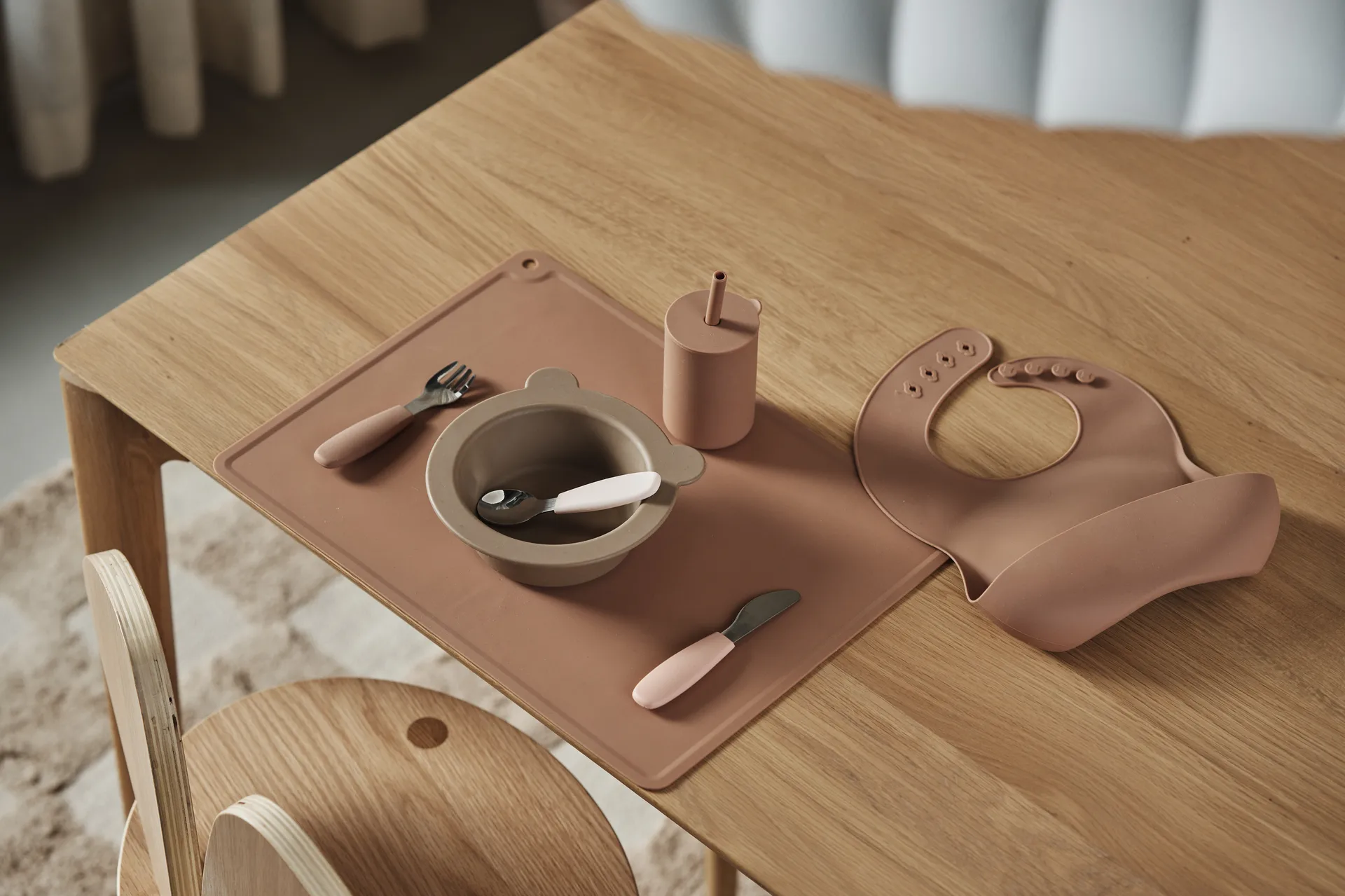 Silly Lätzchen Silikon 2er-Pack, Vanilla-hazel Scandi Living